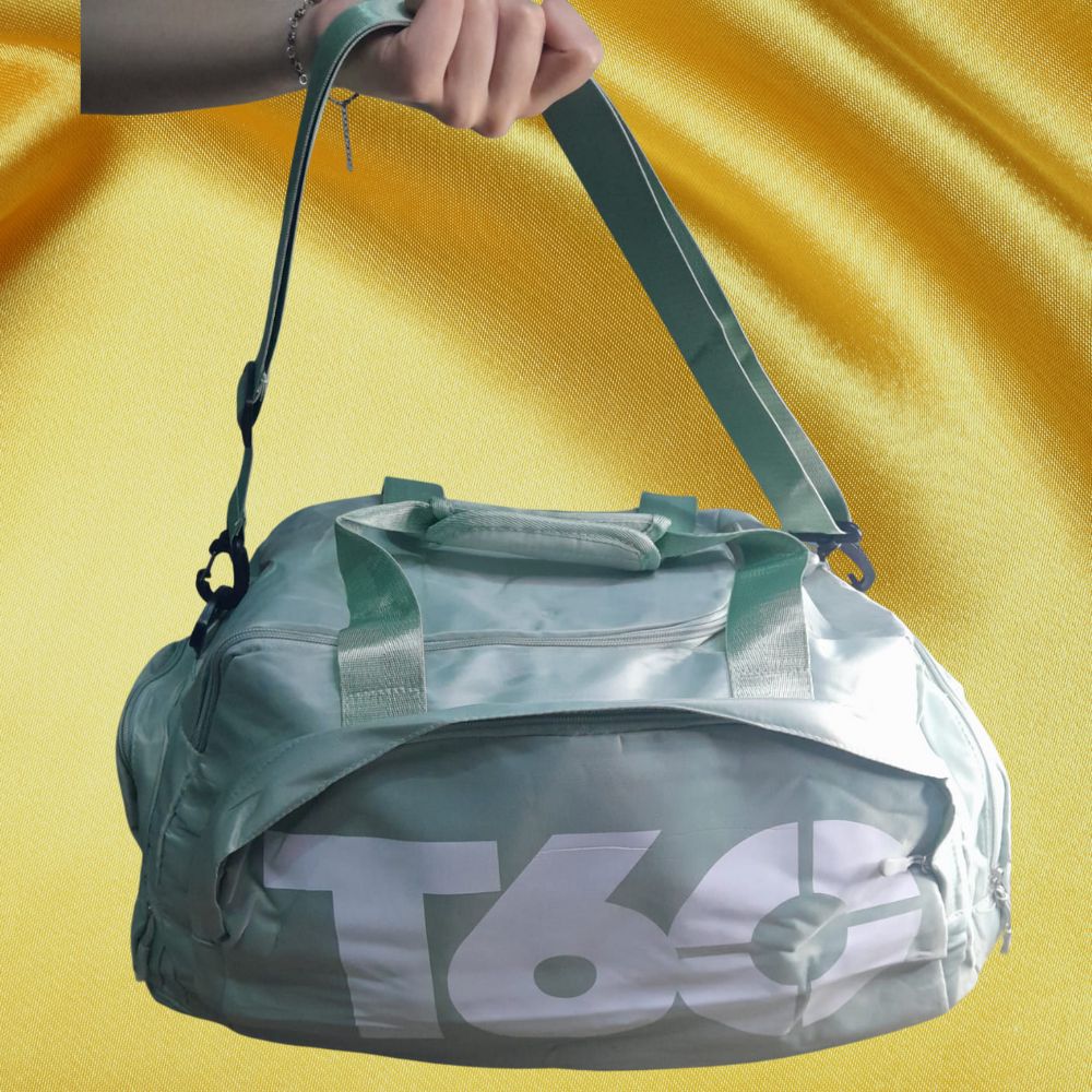 Bolsa Esportiva T60 Verde com Alça Ajustável – Espaço, Estilo e Conforto para o Seu Dia a Dia!