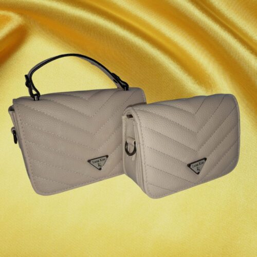 Kit Bolsa Feminina Luna Kiss – Bege Clássico