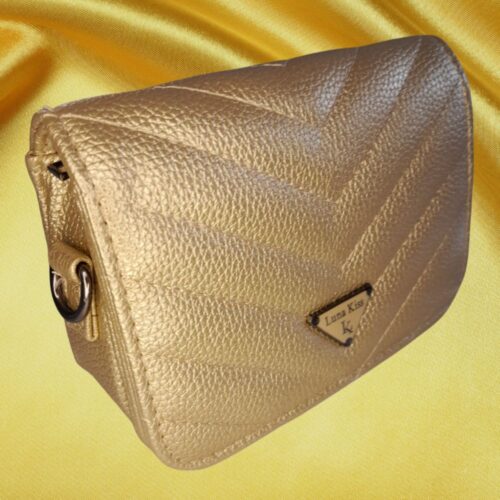 Bolsa Feminina Tiracolo Dourada Luxo – Estilo Festa e Noite